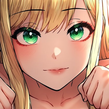 masterpiece,best quality,newest,absurdres,highres,<lora:noobai_ep11_stabilizer_v0.138_fp16:1>,<lora:Pak Hain:1>,pak hain,blonde hair,green eyes,paw pose,