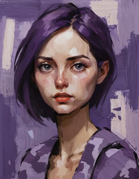 purple camouflage, pixie dream girl, portrait, feminine, abstract painting <lora:DiscoDeliriumXL-v1.2:1>