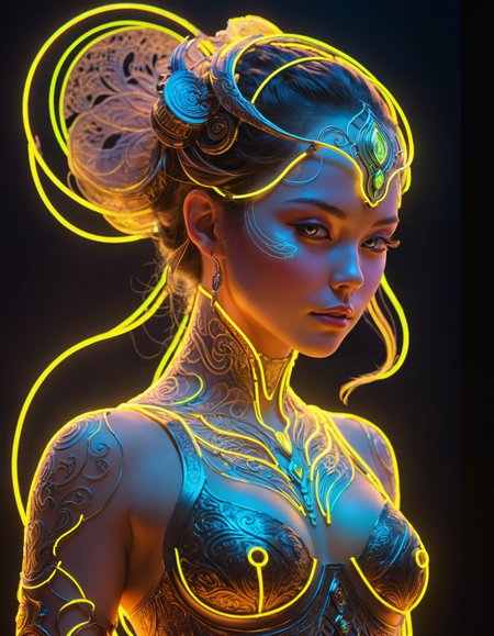 by timothy dodd,  (neon outlines , Character Design Sheet but extremely beautiful:1.4), (intricate details, masterpiece, best quality:1.4) ,
Dreamscape, Surreal, ethereal, dreamy, mysterious, fantasy, highly detailed, , looking at viewer
<lora:add-detail-xl:1> <lora:xl_more_art-full_v1:0.5> <lora:looking_at_viewer:2>