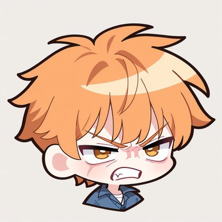 masterpiece,best quality, very aesthetic,absurdres,newest,1boy solo, angry, chibi, portrait, closeup