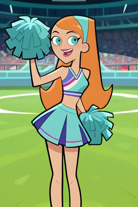 score_9, score_8_up, score_7_up, score_6_up,
<lora:dannyPhantom_jazzFenton_v10:0.8> jazz fenton, blue hairband, cheerleader, holding pom poms, 
masterpiece, best quality, very aesthetic, absurdres, source_cartoon