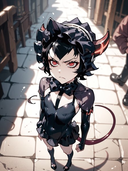 <lora:happy_tentacle-fishisodemon-v0.1-000020:0.9>, ht_fishisodemon, flat chest, black clothes, goth fashion, red eyes, bonnet , cowboy shot, 1girl, solo focus,(annoyed:1), outdoors, medieval, town , , depth of field, from above, (petite:1.2), [(realistic, photorealistic:1.2):(realistic:1.3):22], [(3d:1.3)::12], <lora:LUUNA's Lunas-NijiJourney-SDXL-B2:0.5>, nijijourney, <lora:prgfrg23's Counterfeit-V3.0 Style SDXL_LoRA_Pony Diffusion V6 XL:0.35> <lora:mfcg's mfcgXL:0.1> <lora:Shed_The_Skin's StS_age_slider_v1_initial_release:-1.1>, score_9, score_8_up, score_7_up, score_6_up, score_5_up, score_4_up,