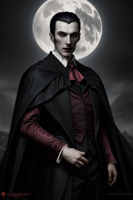 (masterpiece),
a beautiful Dracula, black cloak,  
HDR, 8k, trending on artstation,