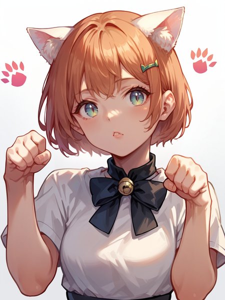 score_9, score_8_up, score_7_up, score_6_up,  <lora:p4wp0s3XLP:1> p4wp0s3, paw pose, 1girl, cat ears,