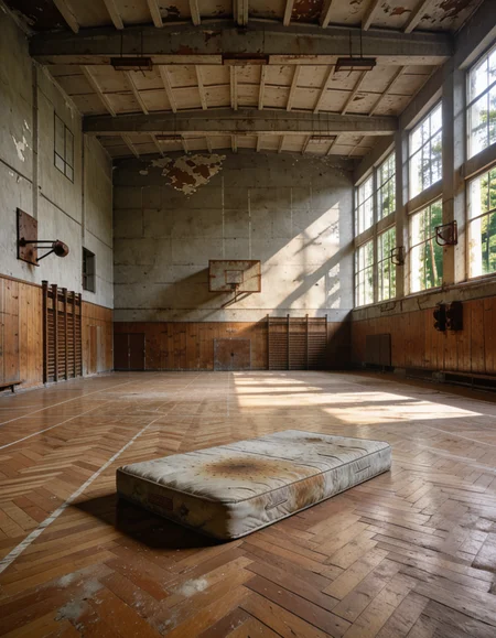 Eastern European summer camp gymnasium