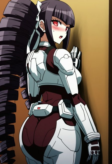 score_9, score_8_up, score_7_up, <lora:offset_0.2:0.1>, <lora:spo_sdxl_10ep_4k-data_lora_webui:1>, BREAK,
1girl, solo, source_anime, BREAK,
terraformarsmoviebodysuit, armored bodysuit, black bodysuit, white armor, boobplate, shoulder pads, wrist guards, black gloves, white gloves, utility belt, belt pouch, hip armor, thigh armor, <lora:Terraformars:1>, BREAK,
<lora:celestia-ludenberg-s1-ponyxl-lora-nochekaiser:1>, celestia ludenberg, long hair, bangs, black hair, red eyes, long sleeves, twintails, drill hair, twin drills, medium breasts, BREAK,
embarrassed, blush, open mouth, looking back, looking at viewer, BREAK,
against wall, ass focus, huge ass, BREAK,
from behind, indoors