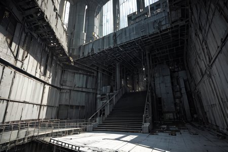 highly insanely detailed, masterpiece, top quality, best quality, highres, 4k, 8k, RAW photo, (very aesthetic, beautiful and aesthetic),  
tsutomu nihei,nihei_tsutomu,blame!,blame gakuen!,abara,TNstyle,sidonia_no_kishi,(mausoleum,lab,megastructure in background,giant room,tower,sidonia \(ship\),space,spacecraft,hangar,deep horizon,stairs,city ruins),walkway, 
<lora:ABARA:0.3>, 
(1girl:1.3), 
solo focus, 
Industrial age city,âââ