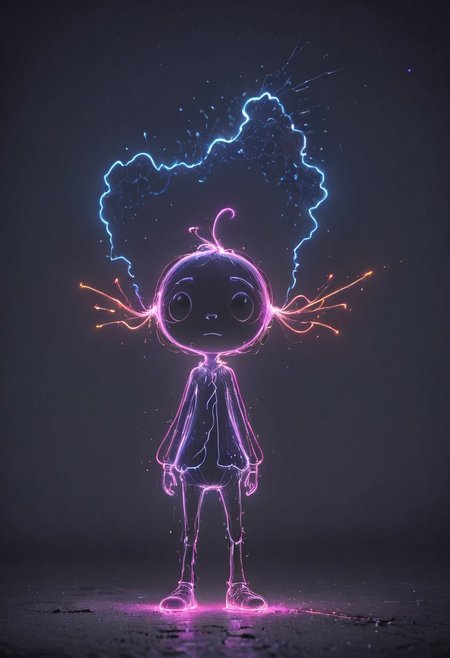 *snoo* style of neon light drawing
glowneon, glowing, sparks, lightning