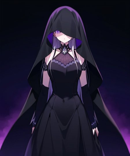 <lora:Satella:1>, Satella, 1girl, solo, aura, veil, purple_eyes,