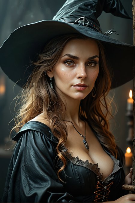 master piece, best quality, witch, portrait