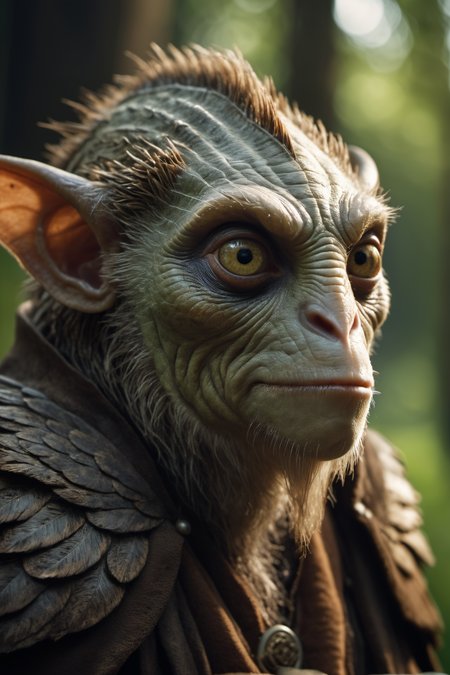 cinematic film still photography in the style of detailed hyperrealism photoshoot,creature,fantasy,James Christensen,bold lines,hyper detailed, . shallow depth of field, vignette, highly detailed, high budget, bokeh, cinemascope, moody, epic, gorgeous, film grain, grainy