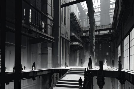 highly insanely detailed, masterpiece, top quality, best quality, highres, 4k, 8k, RAW photo, (very aesthetic, beautiful and aesthetic),  
tsutomu nihei,nihei_tsutomu,blame!,blame gakuen!,abara,TNstyle,sidonia_no_kishi,(mausoleum,tower,tunnel,sidonia \(ship\),deep horizon,lab,stairs,giant room,city ruins,hangar,space,spacecraft,megastructure in background), 
<lora:blamev2:0.5>, 
(1girl:1.3), 
solo focus, 
Bathhouse,Steam-filled chamber with a sunken bathing pool lined with tiles,shelves stacked with aromatic oils and perfumes,woven baskets for towels,flickering oil lamps,and intricate tile mosaics depicting scenes of daily life,black background,âââ