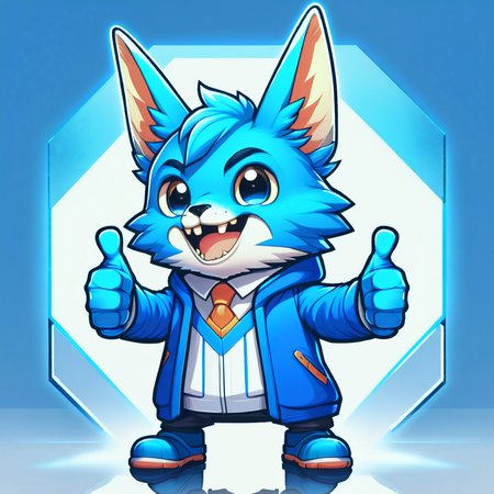 DonMSt0pS1gnXL blue, stigorax, thumbs up  <lora:DonMSt0pS1gnXL-000006:0.75>
