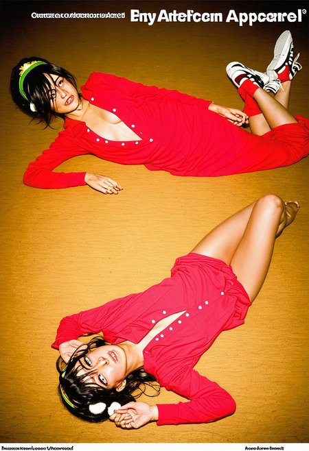 <lora:2000s_Indie_Sleaze:1> 445l34z3, 445l34z3advert Toph Beifong lying,open shirt, no bra,clothes pullpink dress sneakers <lora:dmd2_sdxl_4step_lora_fp16:1>