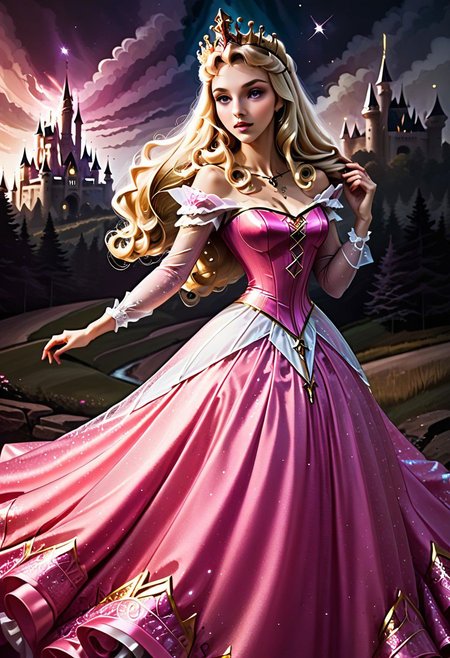 Aurora, 3d, sexy princess dress
