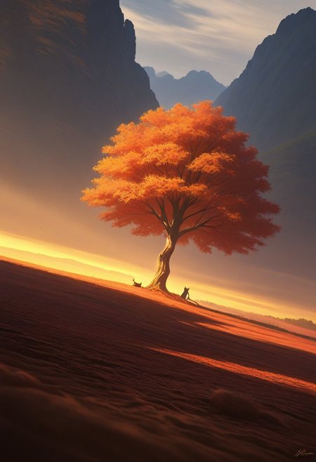 (CAT),landscape scene with a shallow depth of field, focusing on a single tree in the foreground,high quality,best quality, amazing quality,
absurdres, very aesthetic, newest, HDR, high detail RAW color art,
intricate details, hyper aesthetic, incredibly absurdres, highres