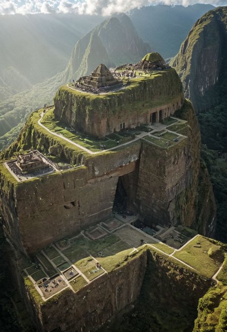 (pastel neon niji colors, terraforming mecha-Pyramid Like drdnght machine hovering above planet earth 20000 bc:1.45), 
(atmospheric haze, Film grain, cinematic film still, highly detailed, high budget, cinemascope, moody, epic, OverallDetail, gorgeous, 2000s vintage RAW photo, photorealistic, candid camera, color graded cinematic, eye catchlights, atmospheric lighting, skin pores, imperfections, natural, shallow dof:1.3),
(Ancient megalithic civilization, Azka Lines, on Easter Island:1.3), (The colonial city of the future, in the mist-filled Grand Canyon, on an unknown Earth-like planet, 2 moon on sky, Spaceship flight connects colonies, waterfulls:1.2), (Machu Picchu, a mountain settlement, incredibly spectacular:1.2),  (avant-garde, future, reality, science fiction, photorealistic), White limestone with black granite, fountain, waterfall, landmark, square, path, narrow street, (Large Files, Ultra Realistic, 8K, 16k, FHD, HD, VFX, Perfect, Photography, composition, Architecture Sales Photography, Architecture Competition, Ultra High Resolution, Cinematography, High Resolution Image:1.1), (dramatic lighting, direct sunlight, ray tracing, clear shadow:1.1), (real landscape:1.1), (blurred background:1.0), (urban background, more_details) ,
extremely detailed, industrialbuilding, drdnght machine, spstation, mayamaze, caveruinsAerial