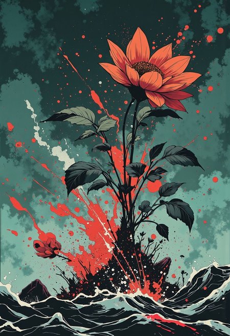 *Flow in the Name of Crimson Love*
*Channel_42* *j*
*Artificially_Atypically_Autistically*

A frozen flower blowing in the wind.  Holding firm against the tide.

*Shutting Down*
*Going Dark*
*Offline*
