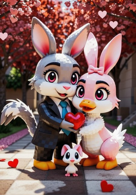 (animal:(Viper:1.14), (Vrykolakas:0.66)),   , (color scheme:(pink theme:1.19),(muted colors:1.29)), (object:(rabbit-duck illusion:1.17)) (location:(dappled sunlight:1.27)), (Valentines Day:1.25), (romantic scene:1.3), showing (love:1.2) and (affection:1.15), too many hearts(epic:1.2), trending on artstation, (high quality:1.2), (masterpiece:1.2), high details, incredibly absurdres, colorful), (ethereal:1.24),(Chibi Anime style:1.16) (Kemono Anime style:1.24) (Horror Anime style:1.36),(Geometric:1.13) (stippling:1.16),(glowing zigzags:0.74) (cracked paint:1.17),(Minecraft Style:0.95) (Sushi Yuusha Toro Style:1.42) (Uekawa Yuji Style:1.16), (Oda Eiichirou:0.86) (Matt Groening style:1.27) (pixar style:0.74), (comp_left:0.86) (top_down:0.74)