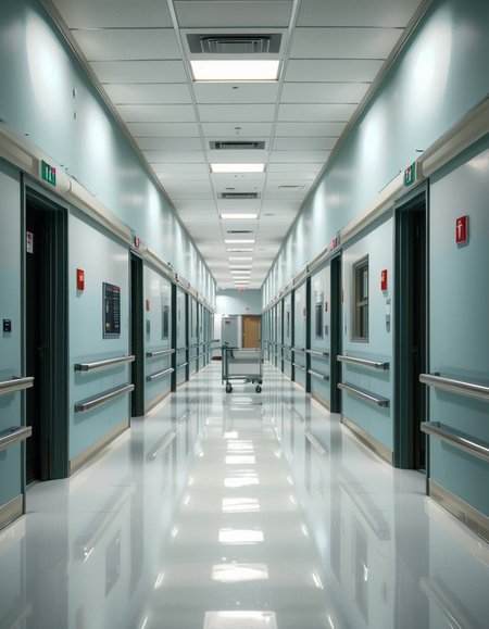 A long, sterile hospital corridor with bright white walls and a polished, reflective floor. The fluorescent ceiling lights cast a cold, clinical glow, emphasizing the cleanliness of the space. The hallway is lined with closed patient rooms, each marked with a small number plate. Stainless steel handrails run along the walls, and a few medical carts are neatly parked near the side. The corridor appears empty, creating a sense of stillness and anticipation. At the far end, a set of double doors with small glass windows leads to another section of the hospital. The atmosphere is quiet, professional, and highly sanitized, evoking a sense of order and precision.
<lora:SDXLFaeTastic2400:0.4> <lora:extremely_detailed:0.4> extremely detailed, <lora:sterile_hospital_c0rr1d0r:1>,sterile hospital c0rr1d0r, Masterpiece,best quality,hi res,8k,hi res,8k,award winning,(sharp focus, intricate, highly detailed),