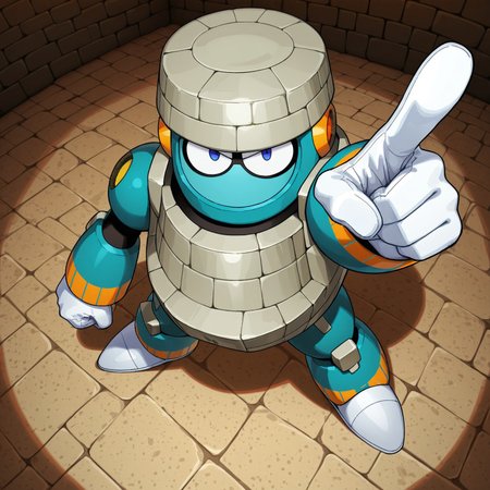 2d, solo, 1boy, Blockman, male, helmet, robot, white gloves, multicolored body, blue eyes, 

BREAK standing, pointing at viewer, from above, outside, full body, looking up at viewer,

BREAK best quality, amazing quality, very aesthetic, absurdres, newest, high quality, masterpiece 