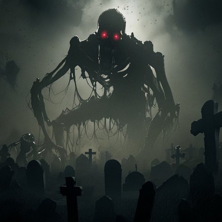 source_anime, source_game, score_9, score_7_up, (CR33P1NGF0G, fog), Scream_(movie), (ghostface), fog, dark, night, haze, 1man, skeletal, long jaw, sharp teeth, ooze, slime, scenery, cemetary, open grave, dirt, headstones, monolith, graveyard, tomgbstone, monster, red eyes, glowing, detailed, the_witcher_3 , detailed background,