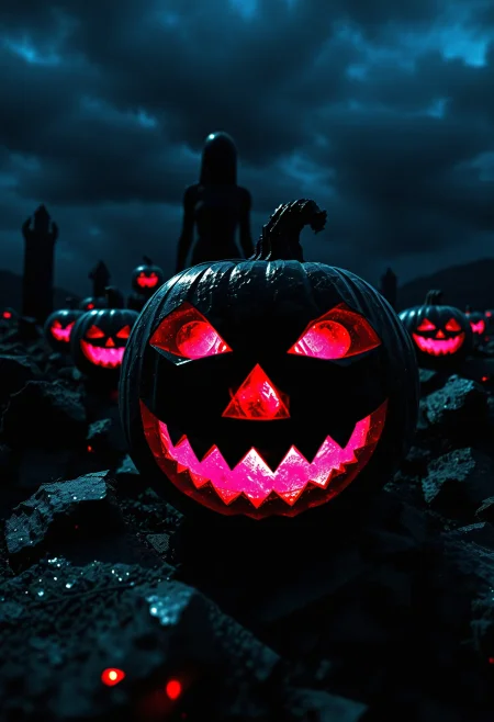 rp_slgd, no humans, outdoors, blurry, pumpkin, black background, simple background, sky, blurry background, scenery, depth of field, dark background, looking at viewer   <lora:dmd2_sdxl_4step_lora> <lora:xl_rpr_soulgemmed_v1>