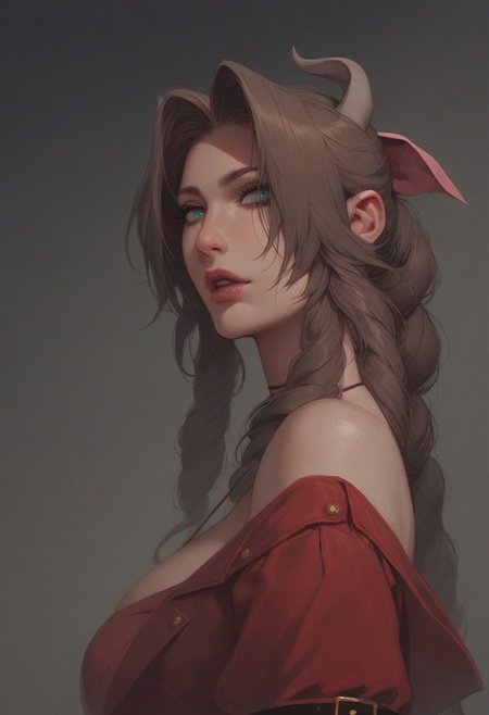 score_9, score_8_up, score_7_up, score_6_up,  demon, horns, crystal skin, large breasts, round breasts,
	source_ff7r, Aerith Gainsborough,