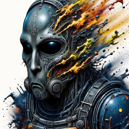 Zombie soldier wearing a biohazard gas mask, black and gold filigree, navy and gold vapor swirls, details in details