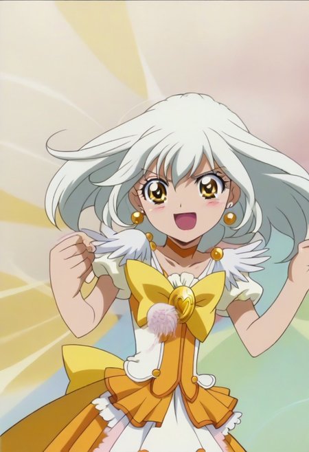 rating questionable, detailed background, shiny skin, <lora:curepeace.pony:1>, curepeace,,,,,,,,,,,,,,,,anime coloring, anime screencap, 1girl,Solo ,, anime,,,,official art, Uncensored ,Unedited ,,,,,,,,,,,,, ,,