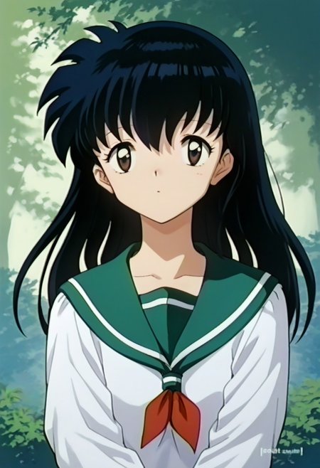(source_anime, score_9, score_8_up, score_7_up:1), portrait, 1girl, solo, kagome, looking at viewer