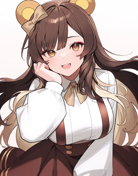 masterpiece, perfect quality, best quality, absolutely eye-catching, absurdres, highres, newest, 1girl,  <lora:uguubearIllustriousXL:1>, uguubear,