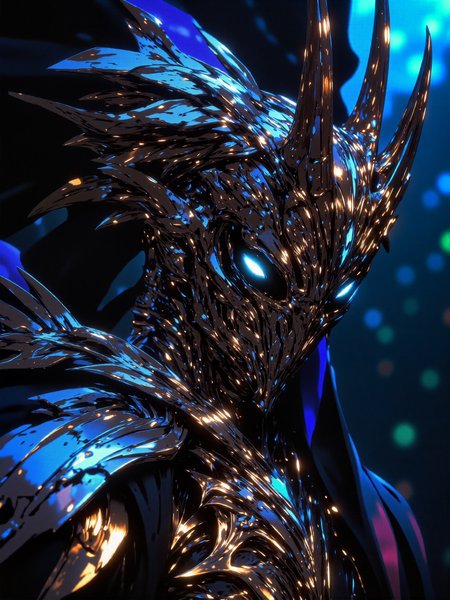 photorealistic, highly detailed, intricate, fractal, iridescence, [:glowing eyes:6], 8k, 16k, gradient background, living in the night, 'neath devils torn asunder, you call on me to solve a crooked rhyme, as i'm closing in imposing on your slumber, you call on me as bells begin to chime, are you on the square? are you on the level?, are you ready to swear right here, right now before the devil? glowing eyes, low camera angle, fractal, iridescence, glow, night blue, silver, platinum, purple, moonlit, mythp0rt, ne0nfant4sy, midjourney_whisper_avant_couture, <lora:style-mythic_fantasy-v2-flux-by_velvets:0.85> <lora:style-neon_fantasy-flux-by_neowave:0.68> <lora:epic_gorgeous_details-balance-flux-by_flyway:0.8> <lora:style-midjourney_lucid_dreams-flux-by_kawaiikitsuneai:0.12> <lora:midjourney_whisper_avant_couture-flux-by_aihonobono2023:0.68>