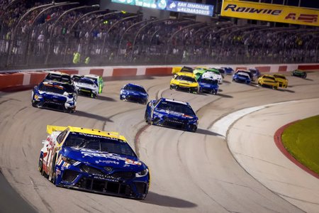 (masterpiece, best quality:1.2), ultra-detailed, group of cars racing on track  EdobNascarRace, (realistic:1.5), <lora:EdobNascarRace_v1.0:1>