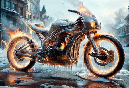 1c3_w1n73r, f1r3, <lora:Varos_-_Fire_Style:0.75> <lora:Varos_-_Ice_Style:0.75> <lora:StS_PonyXL_Detail_Slider_v1.4_iteration_3:0.8> (score_9, score_8_up, score_7_up:1), majestic, (ghost rider with his bike of fire, winter:1.45), elaborate, (ultra realistic:1), (masterpiece, translucent:1.2), best quality, intricate, extremely detailed, detailed background, masterpiece, best quality, highly detailed, sharp focus, hyper-detailed, safe_pos
