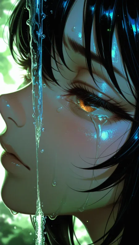 (masterpiece, best quality), amazing quality, very aesthetic, absurdres, highres, ultra detailed, best anatomy, 2024, newest, HDR, 8K, high detail RAW color art, high contrast, large pupil, eyelashes, shiny skin, detailed background, strong coloring, masterful shading, great depth,
1gir, facing viewer, tearing up, face, close-up, water drop, watery eyes, half-closed eyes, eyes close-up, reflection, bloom effect, dappled light dramatic lighting, particles, <lora:薄塗り:0.65>, <lora:spo_sdxl_10ep_4k:0.6>, <lora:MeMaXL4:0.8>, <lora:Pony People's Works_noob:0.8>