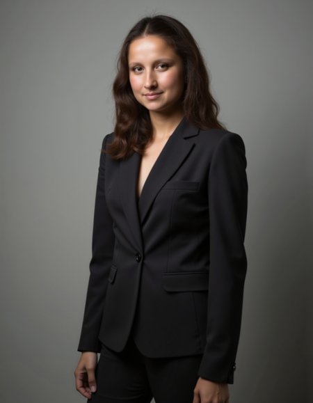 A woman in a busness suit