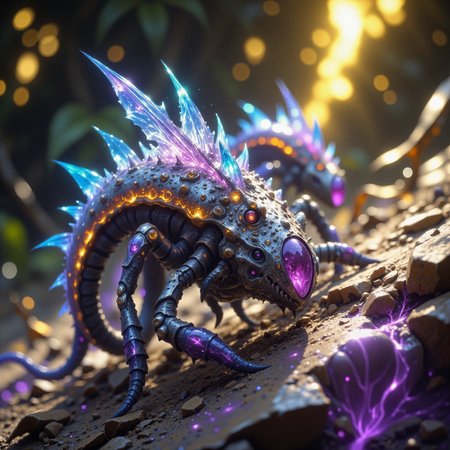 highly detailed, intricate, detailed background, award-winning macro photo, short depth of field, fractal art, in the supernatural and coundrilsized savannas of planet "gullible iv", the fantastic diminutive "pagan kardflayer" with its punglyflorbed iridescent leaves and long coiled appendages harvests moisture from the regorbified air with delicate translucent membranes, dry biome, dappled sunlight, neon hues, golden ratio, in the style of ck-ovf, amanoer, arsmjstyle, dnddarkestfantasy, aidmafluxpro1.1, 
<lora:style-oneviolentfantasy-ep21-flux-by_chronoknight:0.6> 
<lora:style-yoshitaka_amano-elden_ring-flux-by_alicient:0.72> 
<lora:style-dnd_dark_fantasy-flux-by_arsmachina:0.72> 
<lora:flux_pro1.1_detailer-v0.2-flux-by_aidma:0.44>