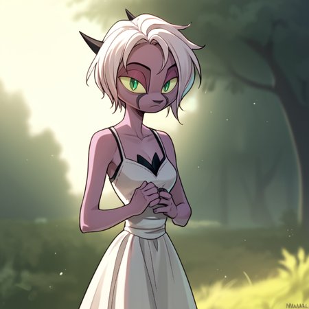 score_9,score_8_up,score_7_up,
namah-calah-v2, solo, 1girl, dress,short hair,horns
 <lora:namah_calah_v2_edit:0.8>,