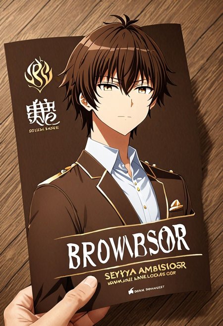 high resolution, solo, best quality, 1Boy, Seiya Kanie, Brownish Hair, brand ambassador, brochure design, OverallDetail