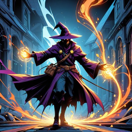 InkBlast, a mage casting a spell