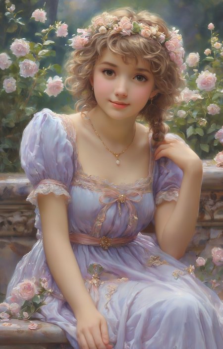masterpiece,best quality,<lora:tbh270-sdxl:0.9>,illustration,style of Guillaume Seignac portrait of idolmaster cinderella girls,
