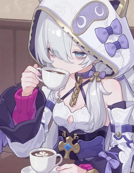 1girl, solo, sitheresa, coffee, bags under eyes, 
very awa, masterpiece, best quality, amazing quality, absurd res, hi res, highres, tianliang duohe fangdongye  <lora:shiroski:0.4> <lora:748cmSDXL:0.4> <lora:H4ru_style:0.4> <lora:ma1ma1helmes_b:0.4>  <lora:sitheresa.il:1>