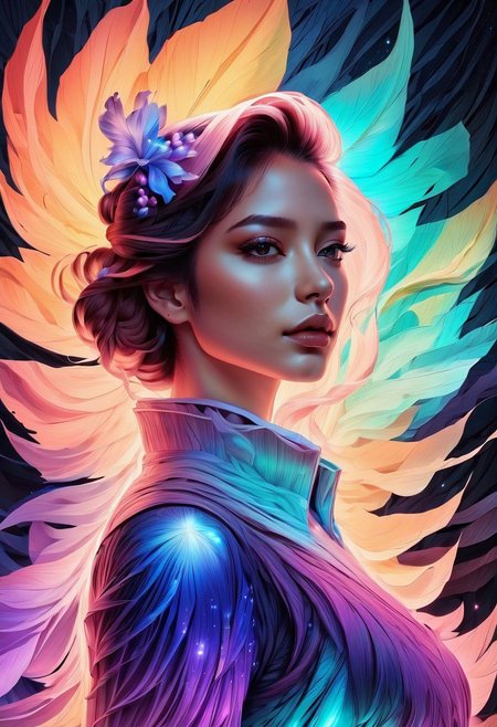 (((masterpiece))),(((bestquality))),((ultra-detailed)),
Abstract style cute,smoke,in the sky,colorful and vibrant,mystical colors,contemporary impressionism,yanjun cheng portrait painting,iridescent perspective view,low angle,sweeping circling composition,large beautiful crystal eyes,big irises,UHD,HDR,8K,the most beautiful portrait in the world,white little lioness,Non-representational,colors and shapes,expression of feelings,imaginative,