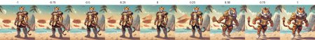 an tiger dressed as gladiator, in the middle of a beach, smiling, spaceship background <lora:sdxl_photorealistic_slider_v1:-1>