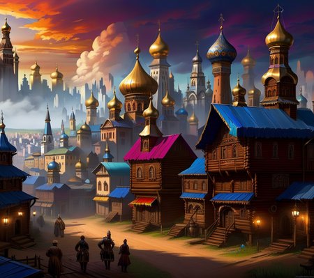 <lora:CulturePunkAI_2:.9>KazakPunkAI   city  Highly detailed, amazing, Impressive lighting, vibrant colors, Ultra Realistic, High quality, Highly detailed, trending on artstation