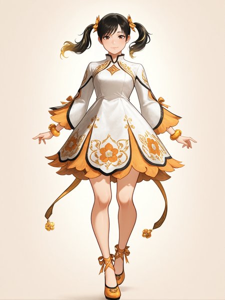 masterpiece, best quality, amazing quality, very aesthetic, absurdres, newest,
<lora:ILTKXiaoyu:1.0>
TKXiaoyu, 1girl, twin tails, black hair, brown eyes, looking at viewer, floral dress, sun-drenched meadow, whimsical beauty, soft pastel hues, delicate details, fairytale-inspired, ethereal charm, gentle breeze, golden highlights, full body