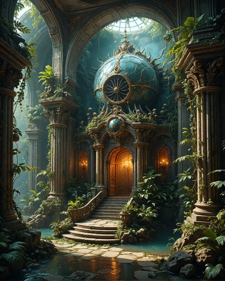 Tanuki, trilobite-carapace fortress with,
 cyan fungal growths pulsing rhythmically, Victorian jade inlays, quantum-levitating nautilus rooms in, radioactive-jungle mangroves, Art Deco arches with Cambrian organic forms style, gravitational-wave ripples,
<lora:tbh124-sdxl:0.15> style of Jean-Antoine Watteau,
<lora:tbh129-sdxl:0.15> style of Michael Cheval,
<lora:Sinozick:0.15>,
<lora:add-detail-xl:0.7>,
<lora:aidmaMJ6.1_v0.5_2:0.3> aidmamj6.1,
<lora:Flux-XL_Scenery:0.15> flux-scenery,
<lora:Flux-style-xl-lora:0.15> flux-style,
8K resolution, ultra-detailed cinematic composition, contemporary concept art style, volumetric magical atmosphere with ethereal glow, rich complementary color palette, vivid gradients and chiaroscuro contrast, dynamic perspective with layered depth of field, inspiring awe-inspiring mood, Unreal Engine 5 render quality, intricate textures, flawless anatomy, rule of thirds composition, luminous highlights, surreal ambiance, award-winning illustration, harmonious balance of light and shadow, photorealistic details, ArtStation trending, chromatic accents, nostalgic futurism, dreamlike serenity, bold creativity, professional finish, sharp focus, ambient background, fascinating dynamic motion,, Baroque art style, dynamic composition, dramatic lighting, rich colors, intricate details, professional-grade execution, captures the grandeur and theatricality of the Baroque period