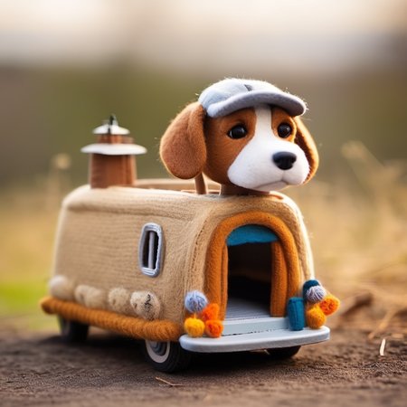 A dog<lora:[XL]Felt_Craft:1>