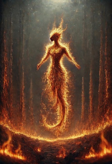 {{best quality}}, {{amazing quality}}, {{very aesthetic}}, best quality, very aesthetic, absurdres, blurry background, , best quality, amazing quality, very aesthetic, absurdres, Rastex, Shark, floating, burning forest, orange fur, walking, flames on paws, grey background